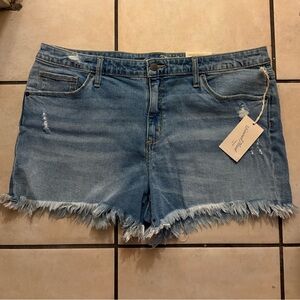 High-Rise Shortie Shorts - Blue